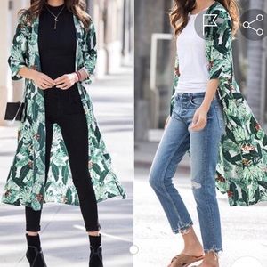 Rachel Zoe Palm Print Duster